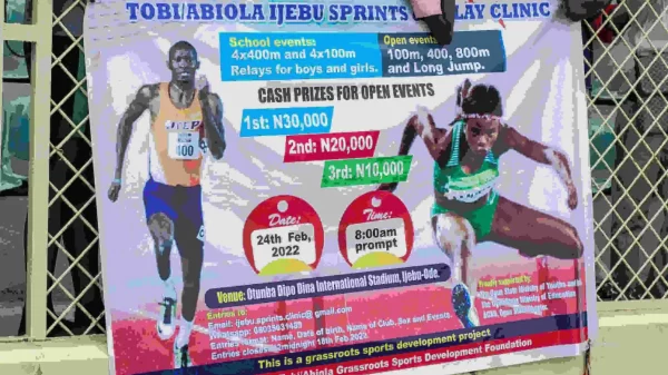 Tobi Amusan/Abiola Onakoya Sprints and Relay Clinic in Ijebu-Ode, Ogun State